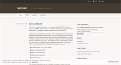 Desktop Screenshot of nexttext.wordpress.com