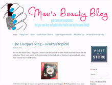 Tablet Screenshot of maesbeauty.wordpress.com