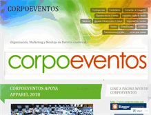 Tablet Screenshot of corpoeventos.wordpress.com