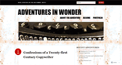 Desktop Screenshot of adventuresinwonder.wordpress.com