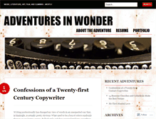 Tablet Screenshot of adventuresinwonder.wordpress.com