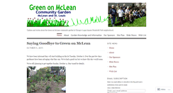 Desktop Screenshot of greenonmclean.wordpress.com