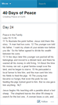 Mobile Screenshot of 40daysofpeace.wordpress.com