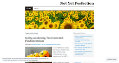 Desktop Screenshot of notyetperfection.wordpress.com