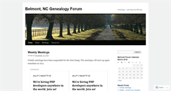 Desktop Screenshot of belmontgenealogyforum.wordpress.com