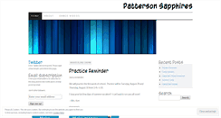 Desktop Screenshot of pattersonsapphires.wordpress.com