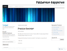 Tablet Screenshot of pattersonsapphires.wordpress.com