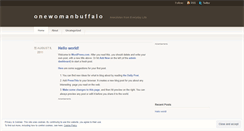 Desktop Screenshot of onewomanbuffalo.wordpress.com