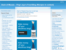 Tablet Screenshot of dashofmasala.wordpress.com