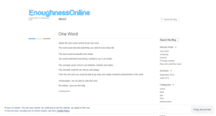 Desktop Screenshot of enoughnessonline.wordpress.com