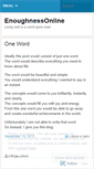 Mobile Screenshot of enoughnessonline.wordpress.com