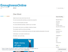 Tablet Screenshot of enoughnessonline.wordpress.com