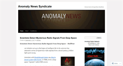 Desktop Screenshot of anomalynews.wordpress.com