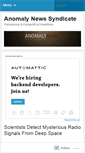 Mobile Screenshot of anomalynews.wordpress.com