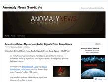 Tablet Screenshot of anomalynews.wordpress.com