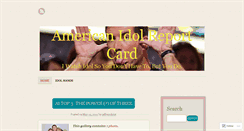 Desktop Screenshot of americanidolreportcard.wordpress.com