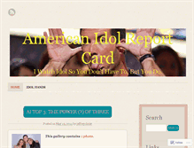 Tablet Screenshot of americanidolreportcard.wordpress.com