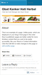 Mobile Screenshot of obatkankerhatiherbal12.wordpress.com