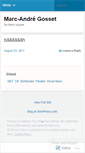 Mobile Screenshot of marcandregosset.wordpress.com