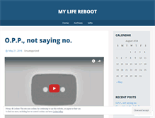 Tablet Screenshot of mylifereboot.wordpress.com