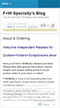 Mobile Screenshot of fwspecialty.wordpress.com
