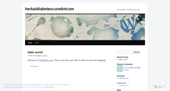 Desktop Screenshot of herbaldiabetescuredotcom.wordpress.com