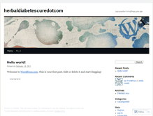 Tablet Screenshot of herbaldiabetescuredotcom.wordpress.com