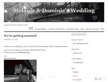 Tablet Screenshot of melanieanddominic.wordpress.com