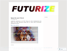 Tablet Screenshot of futurize.wordpress.com