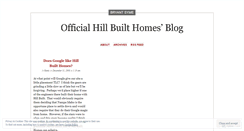 Desktop Screenshot of hillbuilthomes.wordpress.com