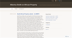 Desktop Screenshot of albertussmithonafrica.wordpress.com