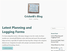 Tablet Screenshot of cricketb.wordpress.com