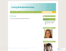 Tablet Screenshot of livingentrepreneurship.wordpress.com