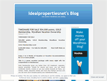 Tablet Screenshot of idealpropertiesnet.wordpress.com