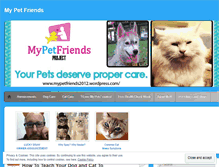 Tablet Screenshot of mypetfriends2012.wordpress.com