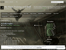 Tablet Screenshot of myninjatraining.wordpress.com