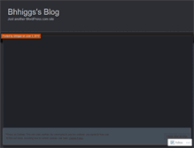 Tablet Screenshot of bhhiggs.wordpress.com