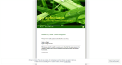 Desktop Screenshot of myaphorisms.wordpress.com