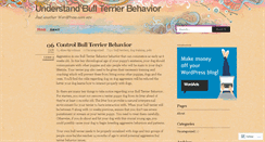 Desktop Screenshot of bullterrierbehavior1231.wordpress.com