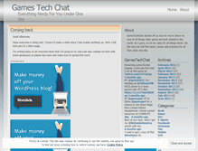 Tablet Screenshot of gamestechchat.wordpress.com