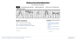 Desktop Screenshot of diskussionshandzeichen.wordpress.com