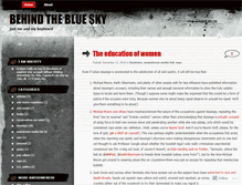 Tablet Screenshot of behindthebluesky.wordpress.com