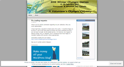 Desktop Screenshot of olympicvolunteer.wordpress.com