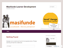 Tablet Screenshot of masifunde.wordpress.com