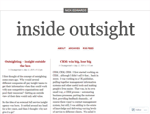 Tablet Screenshot of insideoutsight.wordpress.com