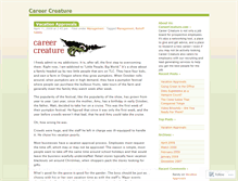 Tablet Screenshot of careercreature.wordpress.com