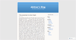 Desktop Screenshot of abitner.wordpress.com