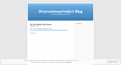 Desktop Screenshot of divorcelawyerindia.wordpress.com