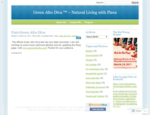 Tablet Screenshot of greenafrodiva.wordpress.com