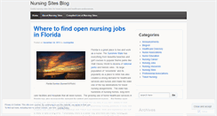 Desktop Screenshot of nursingsites.wordpress.com